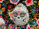Bougie Ladenac Oeuf Skull Blanche