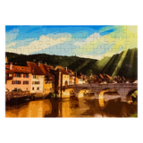 VILLAGE DE ST-URSANNE / JURA - PUZZLE EN BOIS