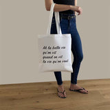 LA BELLE VIE - TOTE BAG BLANC - SÉRIGRAPHIE - 100% COTON