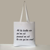 LA BELLE VIE - PACK TOTE BAG 3 COULEURS - SÉRIGRAPHIE - 100% COTON