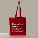LA BELLE VIE - PACK TOTE BAG 3 COULEURS - SÉRIGRAPHIE - 100% COTON