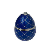 Bougie Ladenac Oeuf Bleu au treillis argenté
