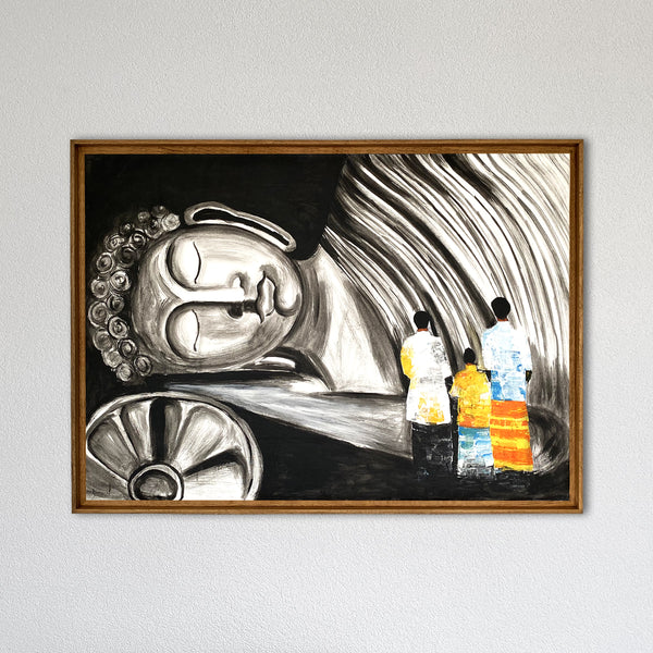 BHOUDDHA SLEEPING - PEINTURE ACRYLIQUE