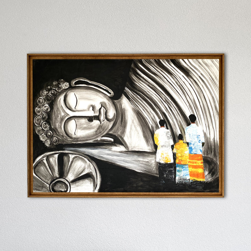 BHOUDDHA SLEEPING - PEINTURE ACRYLIQUE