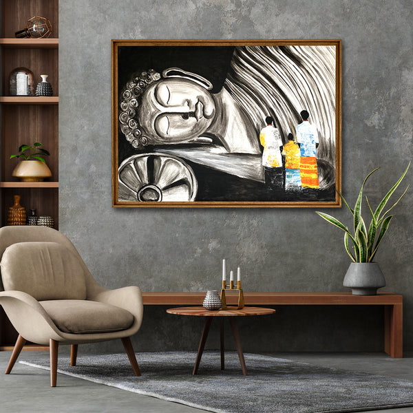 BHOUDDHA SLEEPING - PEINTURE ACRYLIQUE