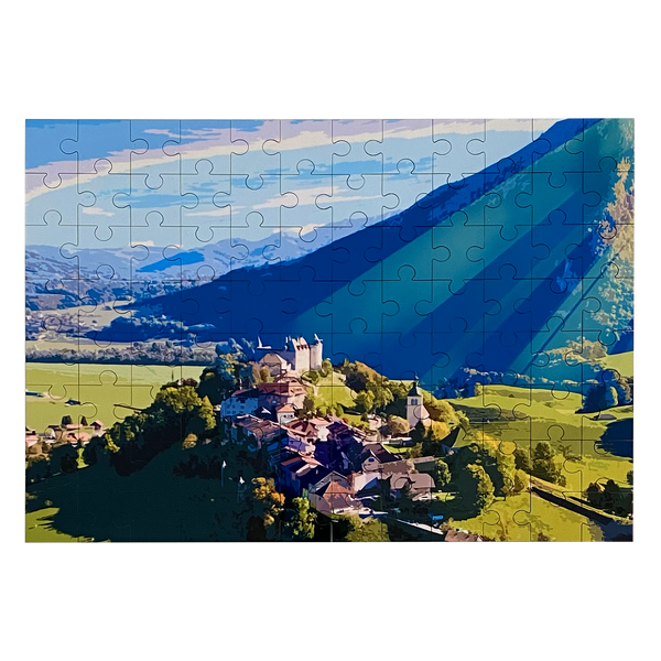 VILLAGE DE GRUYÈRES / FRIBOURG - PUZZLE EN BOIS