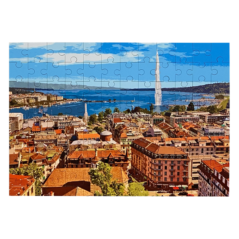 JET D'EAU / GENÈVE - PUZZLE EN BOIS