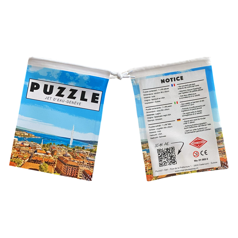 JET D'EAU / GENÈVE - PUZZLE EN BOIS