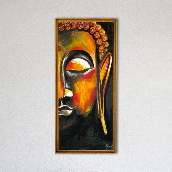 HALF FACE BOUDDHA - PEINTURE ACRYLIQUE