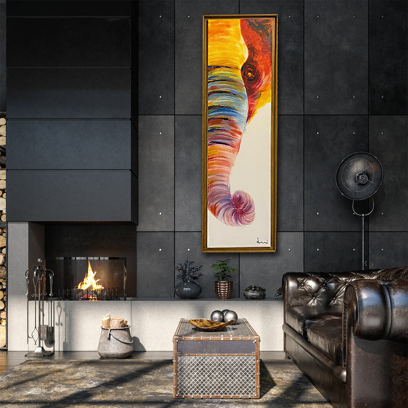 HALF FACE ELEPHANT - PEINTURE ACRYLIQUE