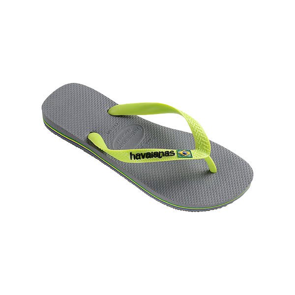 HAVAIANAS - TONG - BRASIL LOGO - LEMON GREEN/GREY