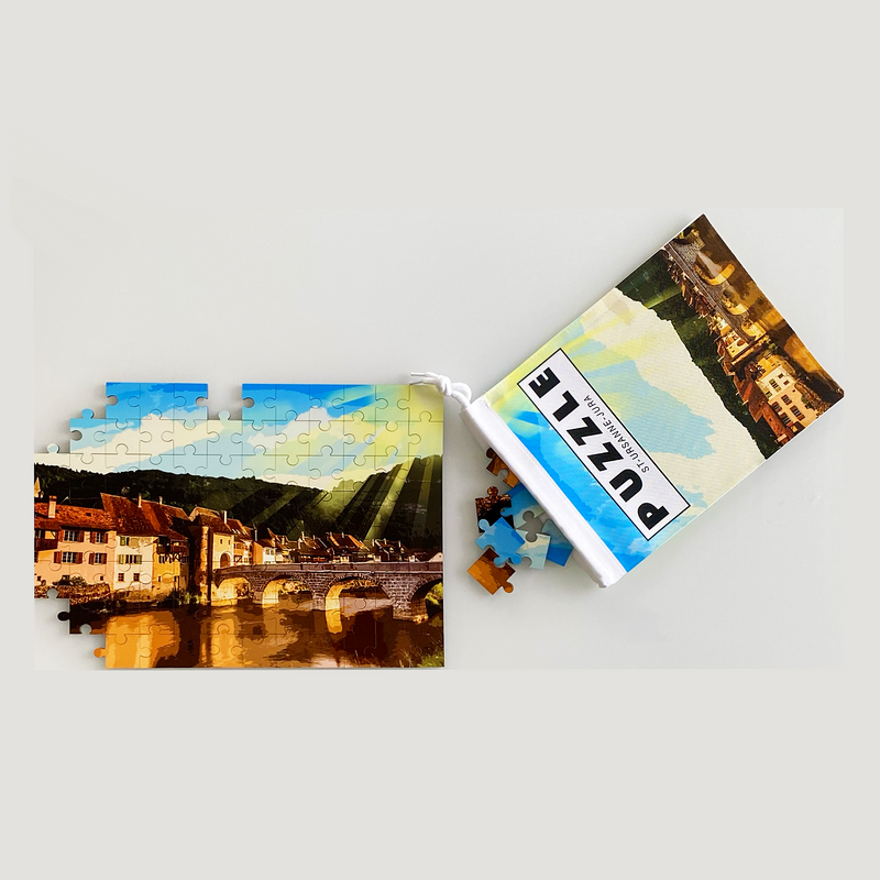 VILLAGE DE ST-URSANNE / JURA - PUZZLE EN BOIS