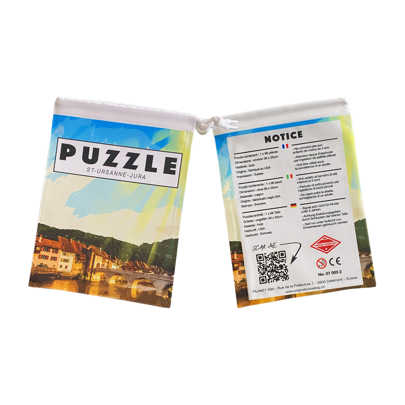 VILLAGE DE ST-URSANNE / JURA - PUZZLE EN BOIS