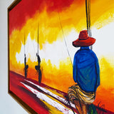SUNSET STICK FISHER MEN- PEINTURE ACRYLIQUE
