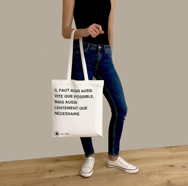 ALAIN'S BAG - TOTE BAG BLANC - SÉRIGRAPHIE - 100% COTON