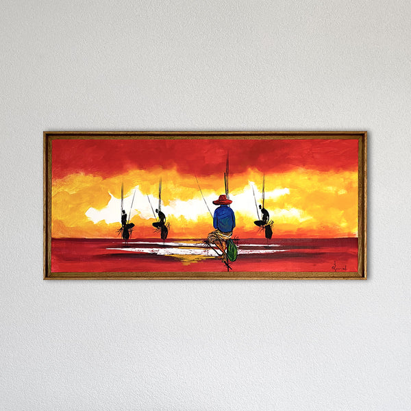SUNSET STICK FISHER MEN- PEINTURE ACRYLIQUE