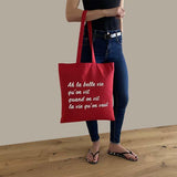 LA BELLE VIE - TOTE BAG BLANC - SÉRIGRAPHIE - 100% COTON