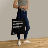 ALAIN'S BAG - TOTE BAG NOIR - SÉRIGRAPHIE - 100% COTON