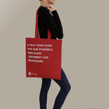 ALAIN'S BAG - TOTE BAG ROUGE - SÉRIGRAPHIE - 100% COTON